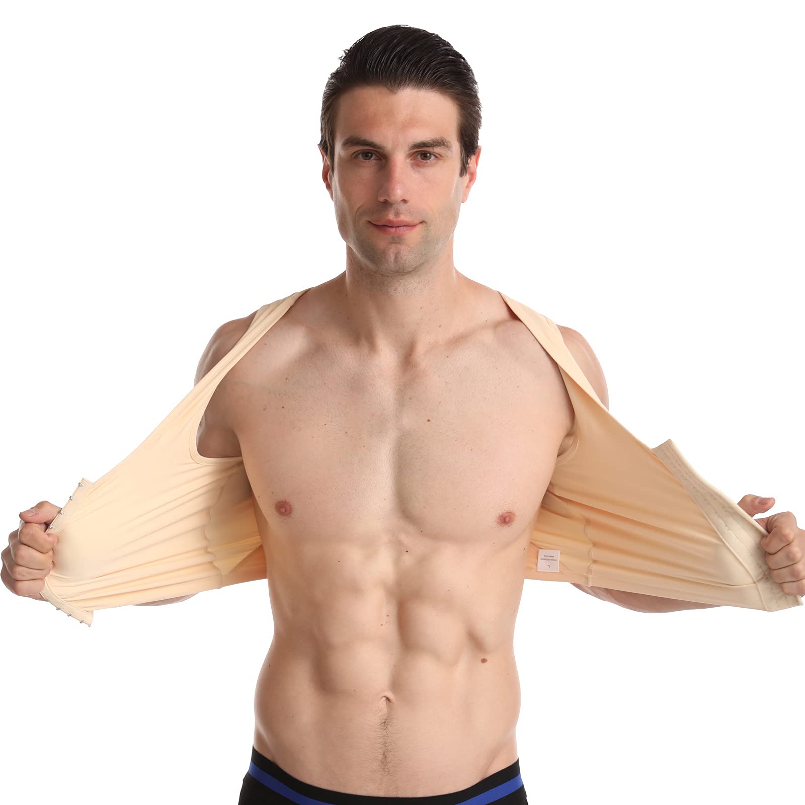 BaronHong Body Shaper Chest Binder Flat Compression 3 Rows Fermoir Buste Corset Gilets