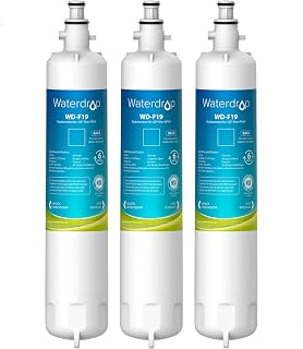 Waterdrop RPWF Refrigerator Water Filter (NOT RPWFE), Replacement for GE® RPWF, WD-F19, DWF-36, R-3600, MPF15350, OPFG3-RF300, WF277, RWF1063, RWF3600A, WSG-4, 3 Filters