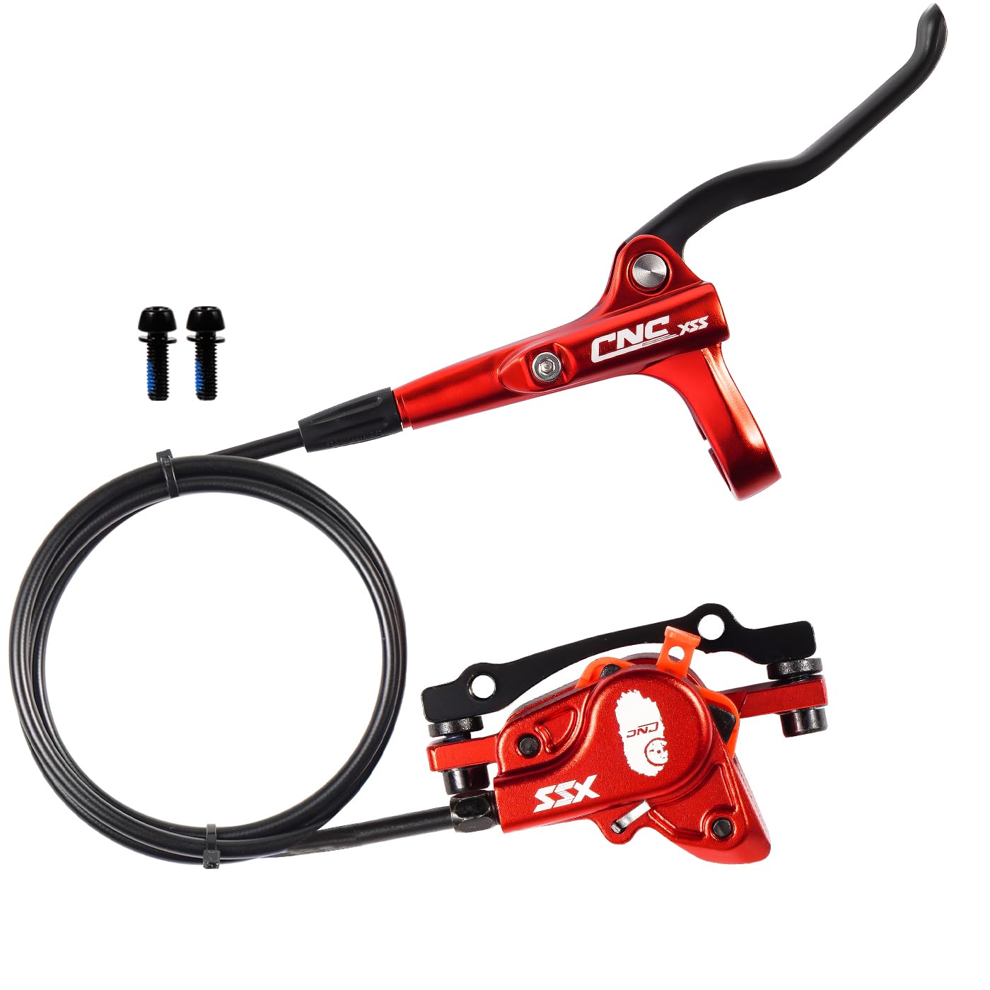 CNCLOL Mountain Bike Hydraulic Disc Brakes,MTB Hydraulic Brakes Front(Right) 800mm/Rear(Left) 1450mm For Bicycle/Road/Gravel/BMX/Push Bike hydraulic brake