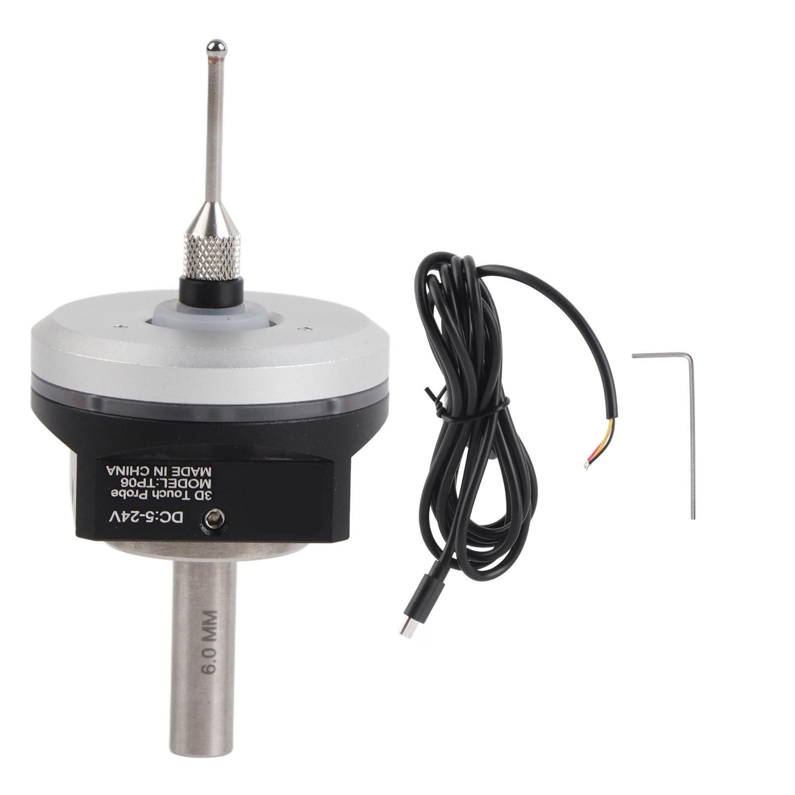 3D Edge Finder XYZ Axis Anti Roll Edge Finder CNC 3D Touch Probe Edge Finder High Accuracy Electronic Edge Locator DC 5 to 24V