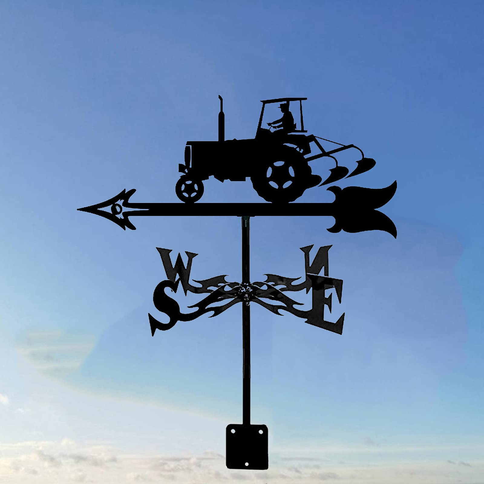 Veleta De Tractor Acero Inoxidable Weathervane Veleta Herramienta De Medición Indicador De Dirección del Viento con Soporte De Montaje
