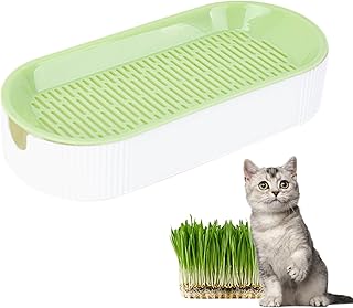 Cat Grass Planter Hydroponic Cat Grass Growing Kit, Catnip Wheatgrass Seed Sprout Tray Indoor Soilless Nursery Planting Box for Kitten