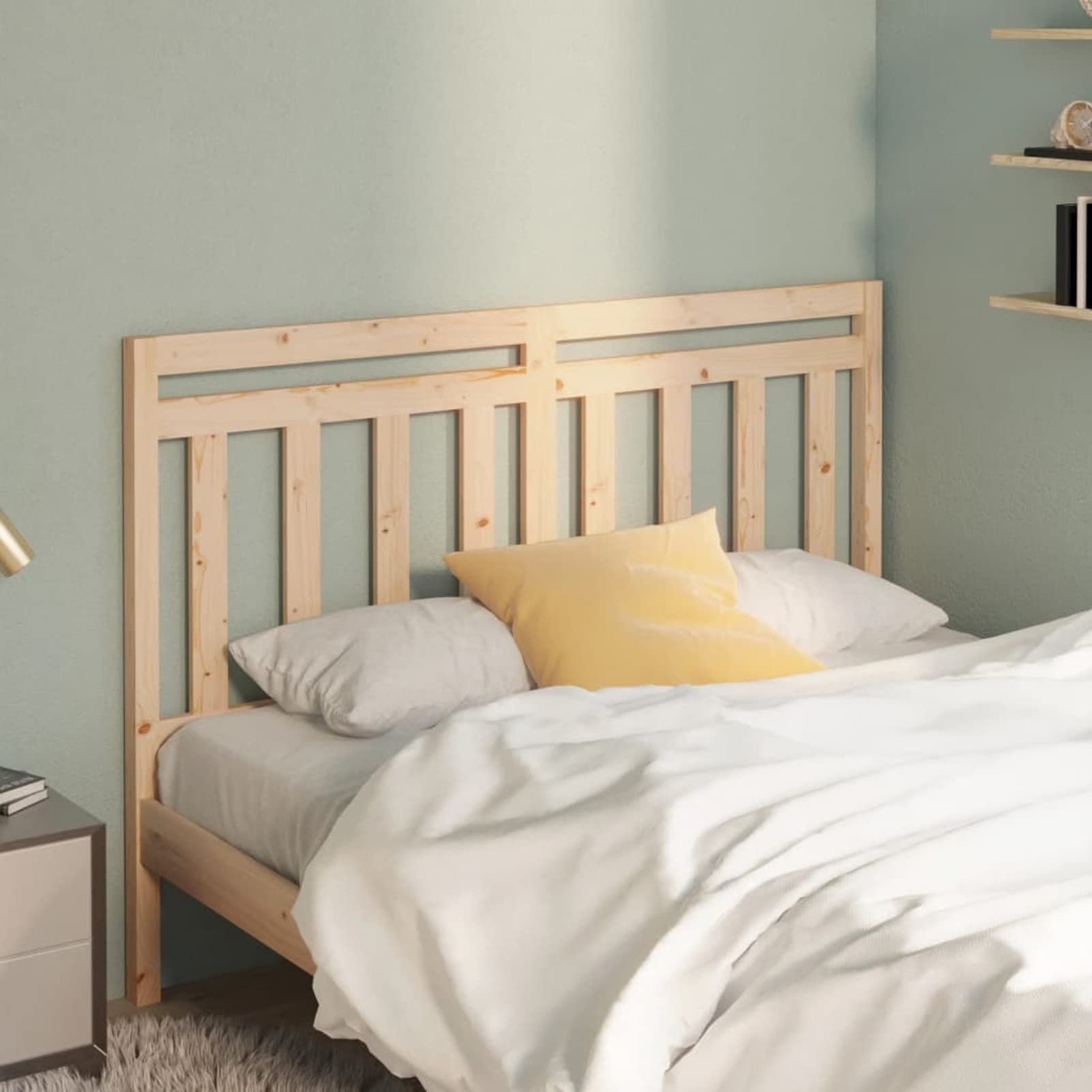 Bulliing Bed Headboard 146x4x100 cm Solid Wood Pine,Bed Headboard In Solid Pine Wooden Headboard Perfect For Bed With Smooth Finish