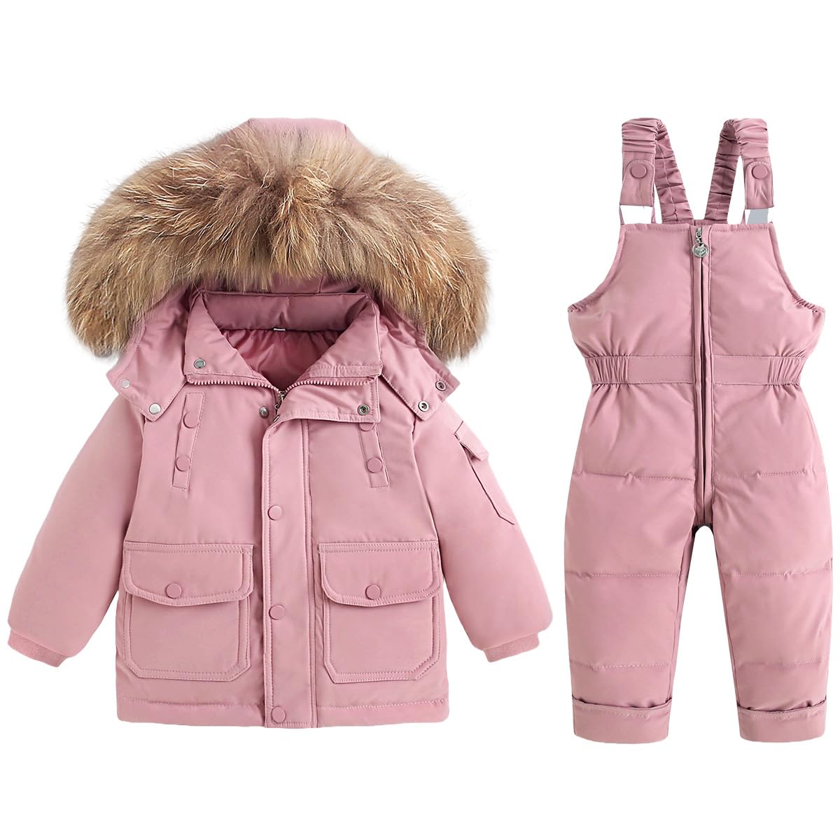 Verve Jelly Traje de Nieve de Invierno para niñas Conjuntos de Ropa para niños Chaqueta de Invierno con Capucha + Pantalones de Nieve para niños bebé Unisex