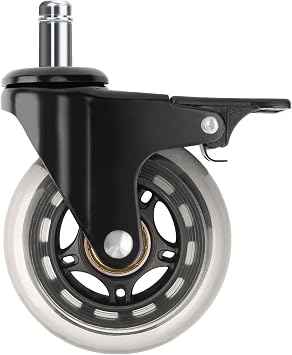 3-Inch Swivel Caster Wheel with Brake for Traeger Pellet Grills HDW302 - Grill Wheel Replacement for Outdoor Cooking