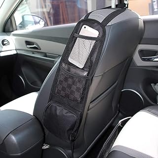 CYWQ Car Organisers, 3 Pockets Car Seat Side Storage Bag, Car Accessories Organizer, Easy Install Net Bag Fit for All Vehicles Trucks SUVs