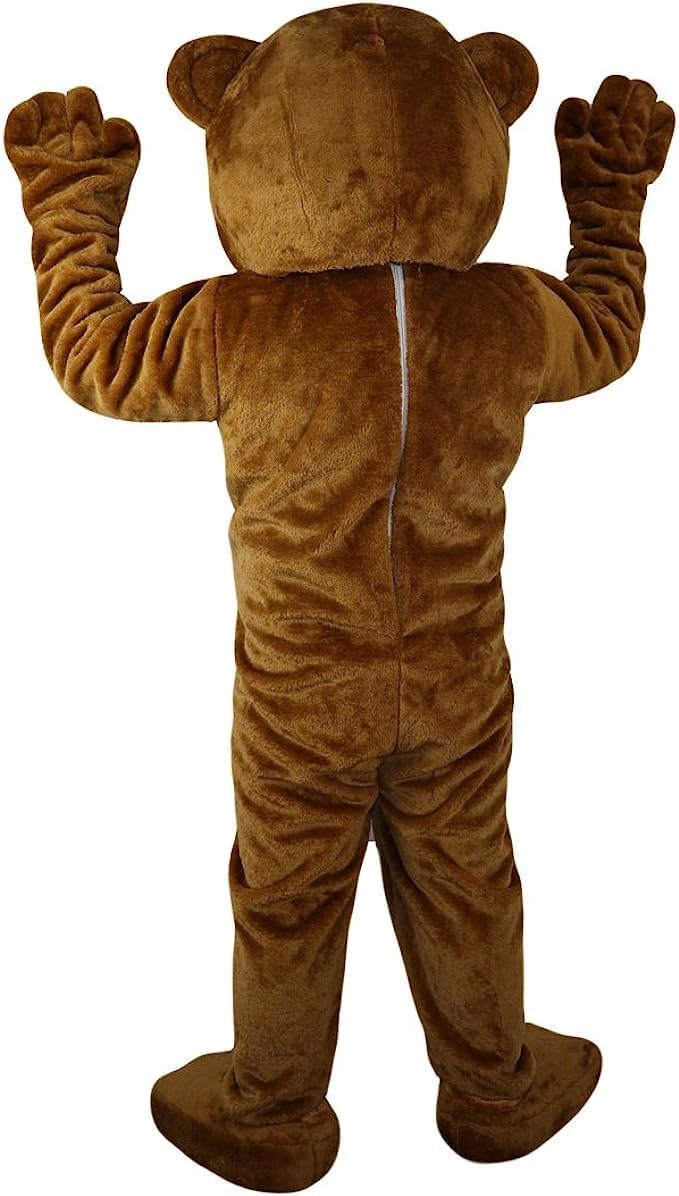 Cute Brown Bear Mascot Costume Adult Size for Men & Women with Built-in Fan Inside the Head