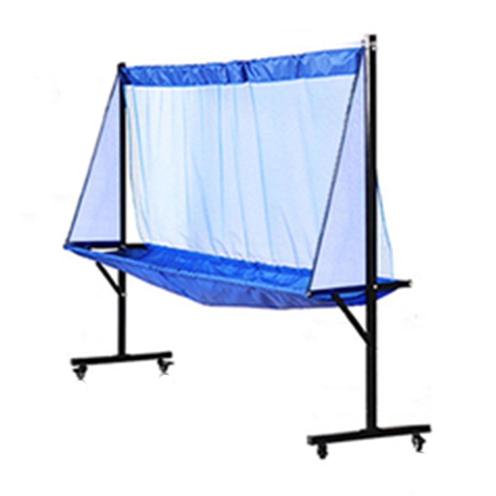 RENLXFI Table Tennis Ball Catch Net, Movable Ping Pong Practice Net with Wheels, Collection Net for Adults & Kids Serves and Multi-Ball Training