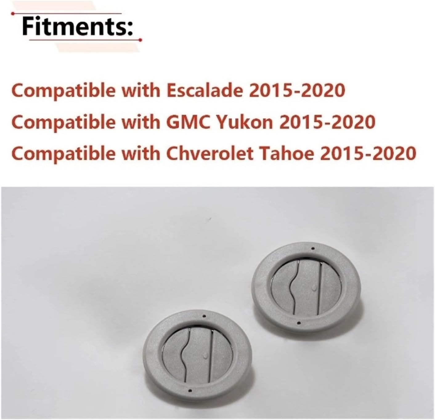 22910951 Roof Air Conditioner Vent Outlet Pane Tan Or Gray 2015~2020 ， Compatible With Chevrolet Tahoe GMC Yukon ，Compatible with GMC Yukon XL ，Compatible With Cadillac Escalade AC Vent Grille(
