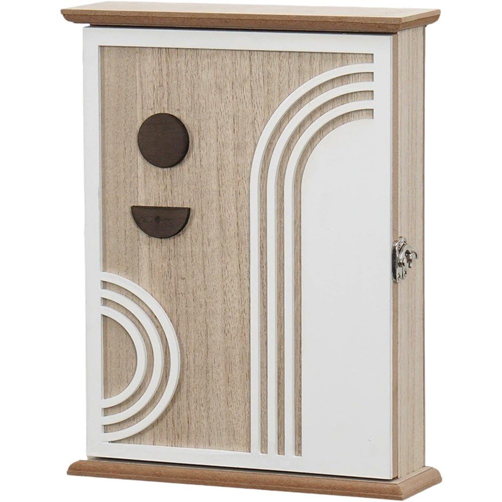 Caja de llaves de madera para solucionar el desorden en la entrada de casa