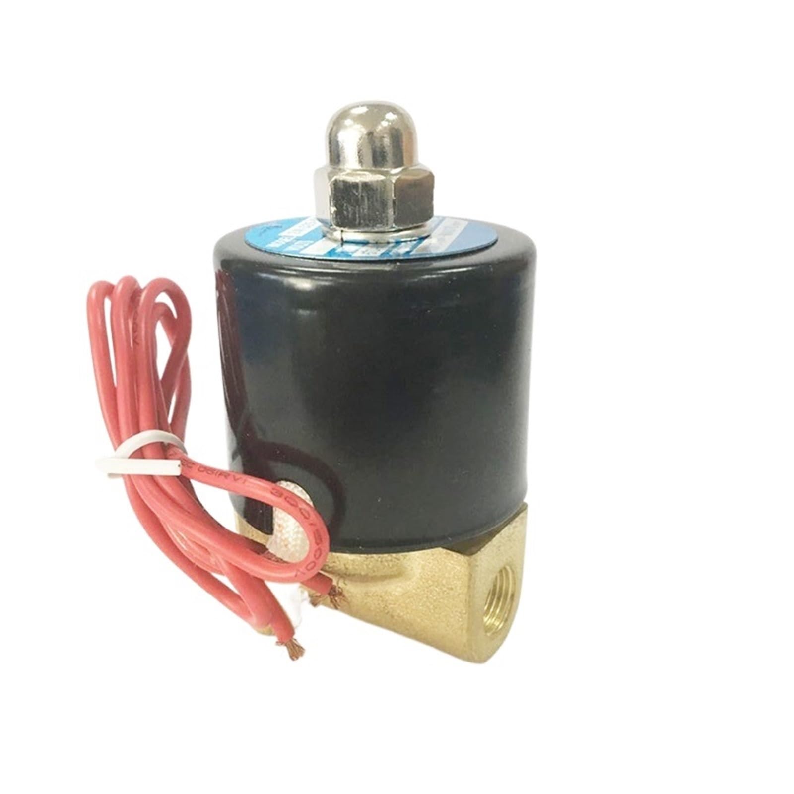 2 Way Solenoid Valve Brass 1/8 1/4 3/8 inch 220V AC Normally Close(1/4",AC110V)