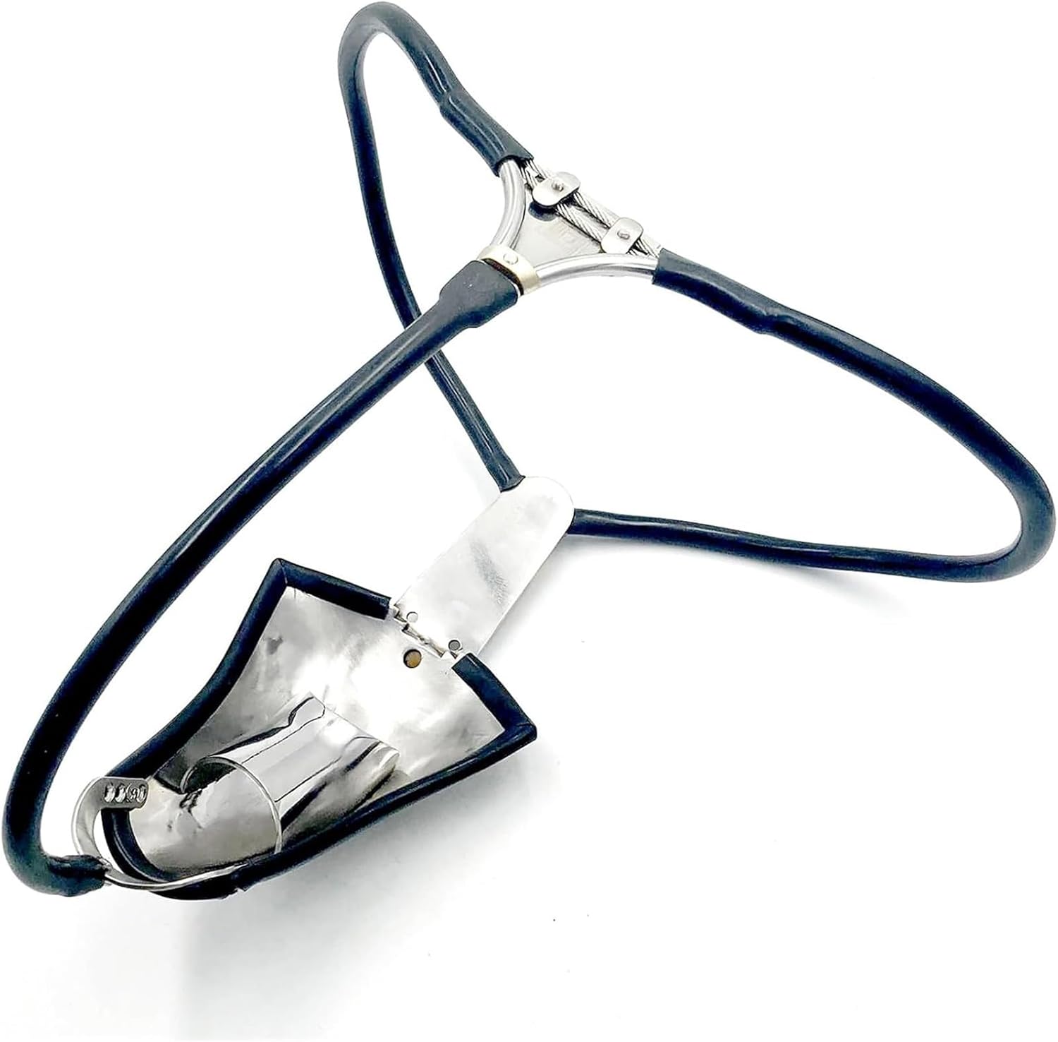 New Chastity Belt for Men SM Stainless Steel Chastity Cage Penis Cage with Detachable Anal Plug, Bondage Fetish Penis Cage Chastity Belt Slave Sex Toy for Men