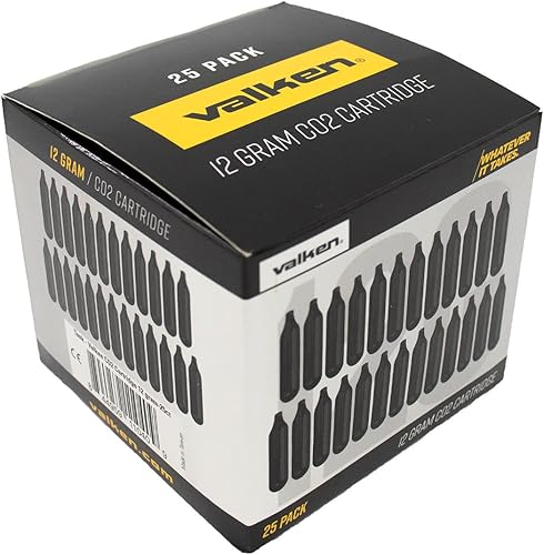 Valken Cartucho de CO2 0.42 oz-25ct, Plata