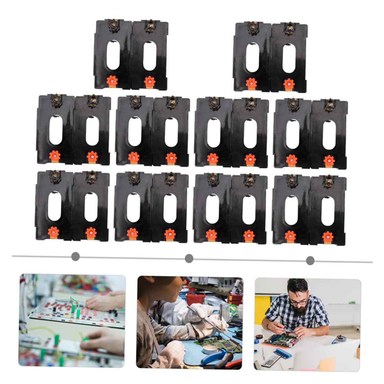 NUOBESTY 2 Sätze Batteriebatteriebox Mit Schraubanschlüssen Für Aufbewahrungsbox Für Labor Experimente Langlebig Praktisch 10 Stück * 2