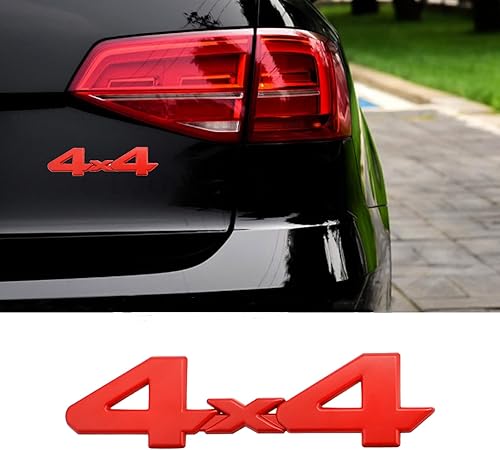 Miniatura 8 de UpAuto Placa de identificación de metal 3D para puerta trasera trasera 2005-2018 camionesSUVPickup (rojo)