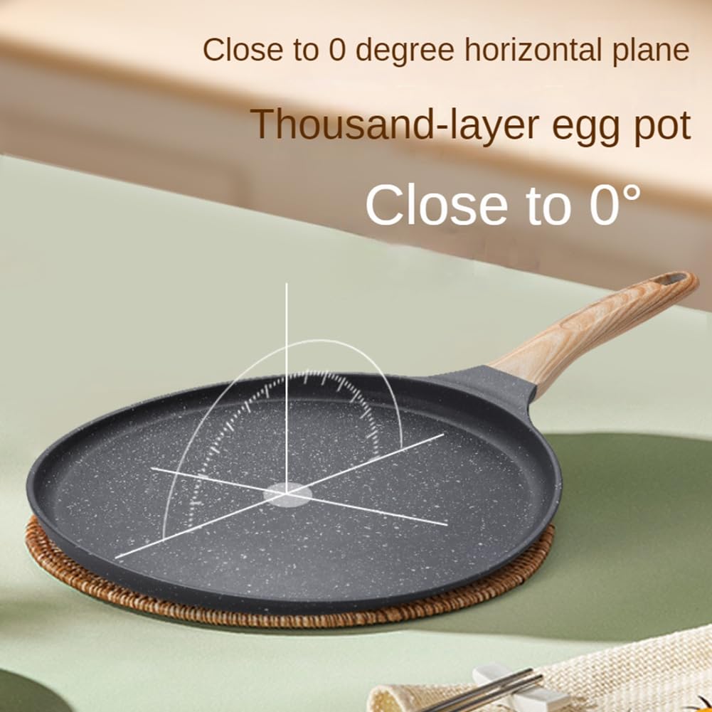 Hlsicnalm Non Stick Crepe Pan Coating Dosa Pan for Cooking, Flat Skillet for Tortillas, Omelette, Pancake Maker