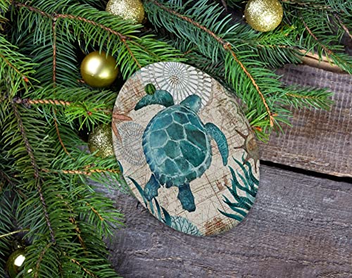 Udoosun Christmas Ornaments,Seaturtle Sea Turtle Christmas Tree Ornament,Christmas New Year's Holiday Keepsake Gift Decor,Ceramic Ornament Hanging Christmas Decorations #TOP4