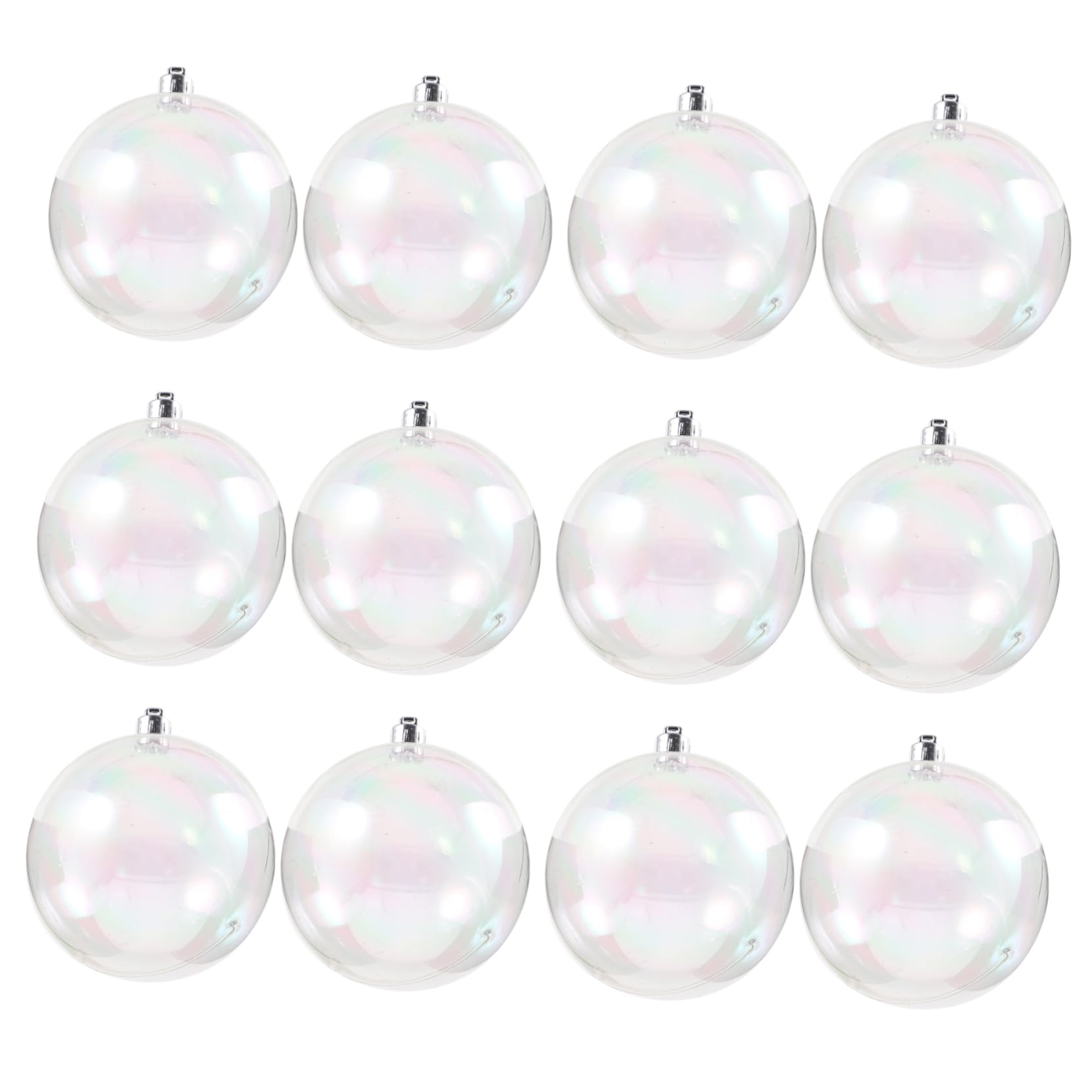 MAGICLULU Piezas Bola De Burbujas De Mini Adornos Transparentes Bolas De Navidad Iridiscentes Bolas De Adornos Iridiscentes De Brillo Bolas Claras Pelota Oro El Plastico