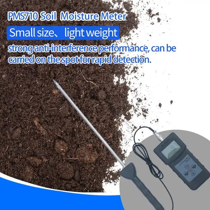 Image of LABART PMS710 Digital Soil Moisture Meter for Soil River Sand Analyze Moisture Measuring