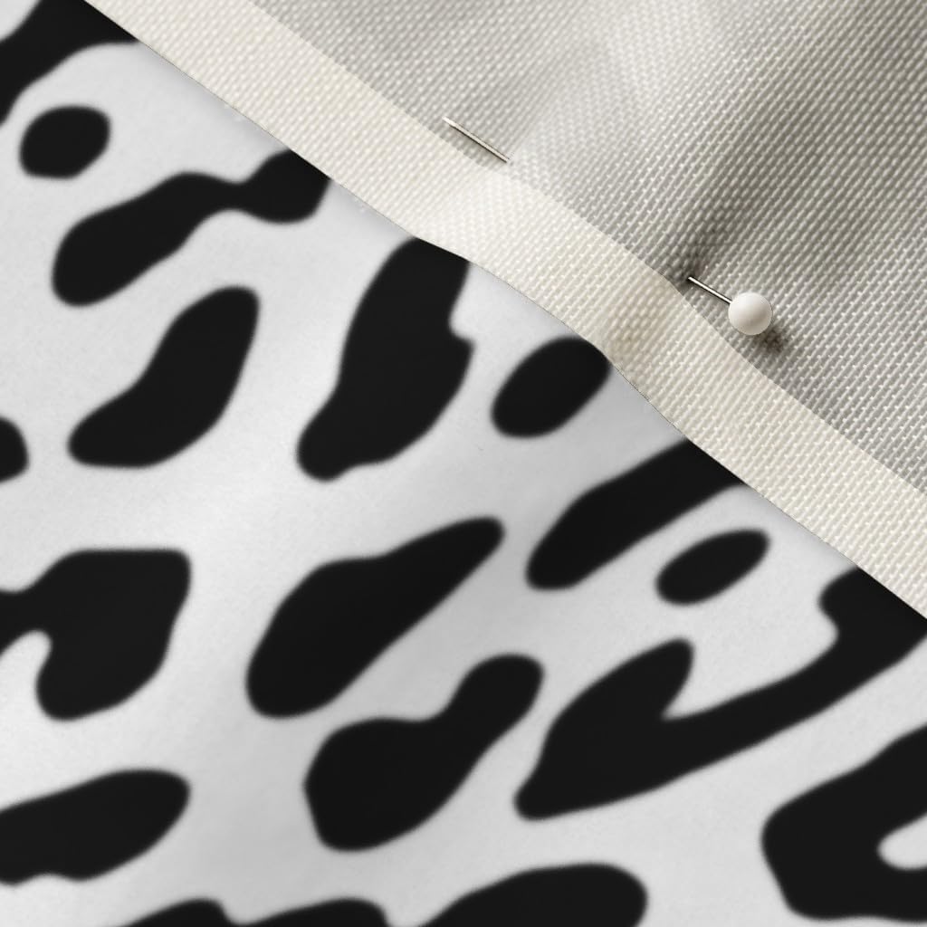 Spoonflower Fabric - Leopard Black White Cheetah Animal Print Spots Punk Printed on Upholstery Velvet Fabric Fat Quarter - Upholstery Home Decor Bottomweight Apparel