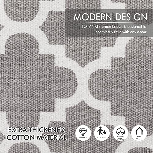 Totanki 2-Pack Large Laundry Basket With Durable Leather Handle, Thickened Waterproof Drawstring Collapsible Laundry Hamper, Dirty Clothes Storage Basket For Bedroom, Bathroom, College Dorm (Grey, L) #TOP4