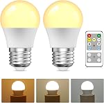 E26 LED Light Bulb with Remote Control, 3 Colors (3000K-6000K) E26 Dimmable Light Bulb for Living Room Bedroom, Remote Control Light Bulbs with Timing, Memory Function (2-Pack)