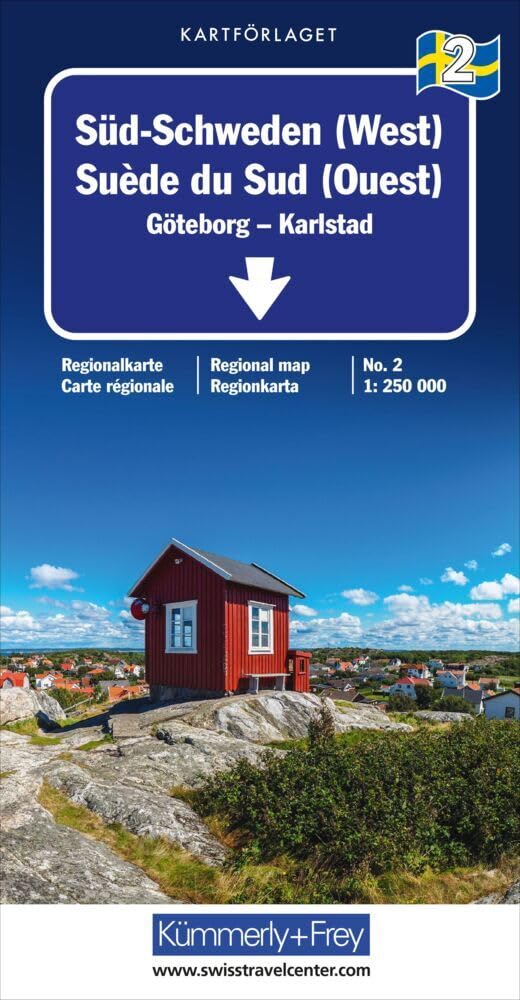2 South-Sweden (West) Road Map (Regional maps - Sweden)