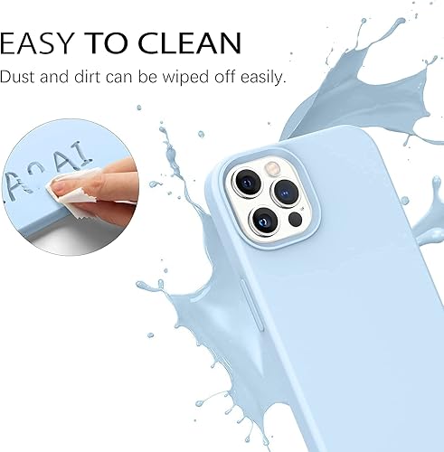 Miniatura 7 de Telaso Compatible con iPhone 13 Pro Max funda delgada de silicona líquida de goma de gel suave para iPhone 13 Pro Max funda delgada con forro de