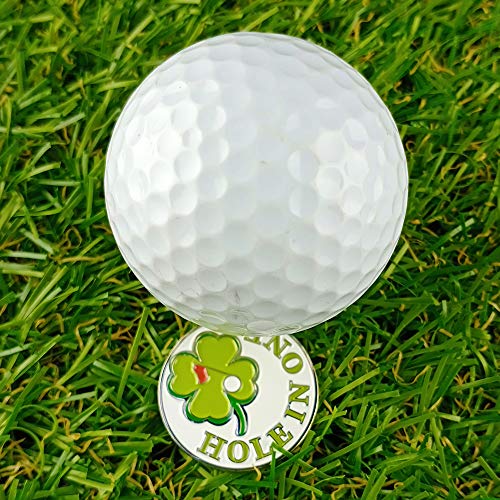 GOLTERS Golf Ball Markers with Hat Clips Value Sets for Men Women Golfer, Removable Attaches Easily to Golf Cap Premium Gifts (Flag Clover) - Thumbnail 3