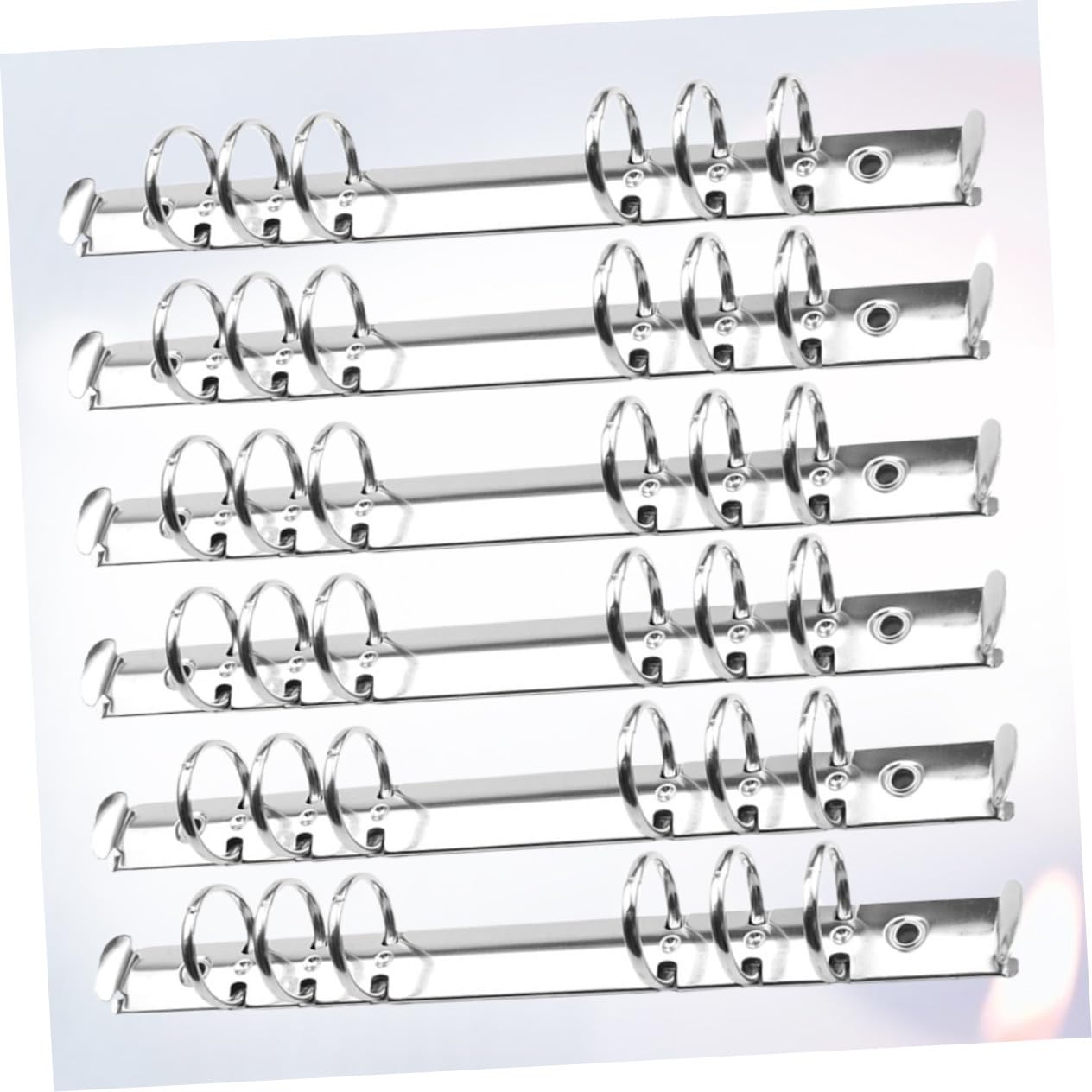 Raccoglitore Argento 12 Pezzi 6 Fori ad Anelli Metallico