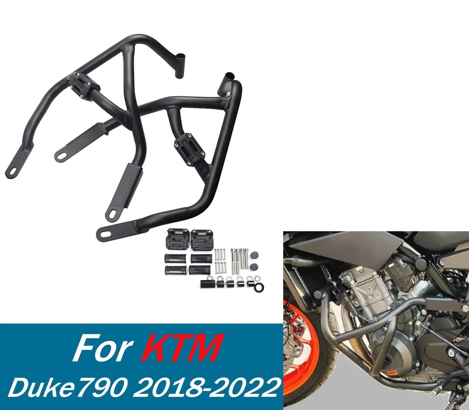bloków zderzaka Pasuje do KTM Duke790 2018-2022 motocykl autostrada akcesoria zabezpieczające przed upadkiem pasek awaryjny osłona silnika rama Gmoli Motocyklowych