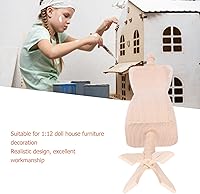 Vista 5 de Forma de vestido de muñeca, forma de vestido en miniatura, maniquí de casa de muñecas, vestido de tela, soporte de soporte para muñeca, ropa
