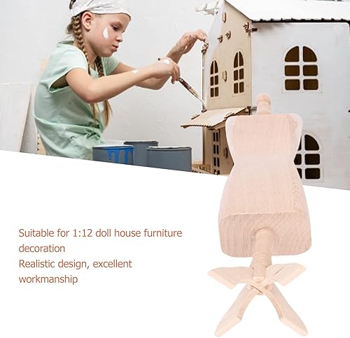 Miniatura 5 de Forma de vestido de muñeca, forma de vestido en miniatura, maniquí de casa de muñecas, vestido de tela, soporte de soporte para muñeca, ropa de