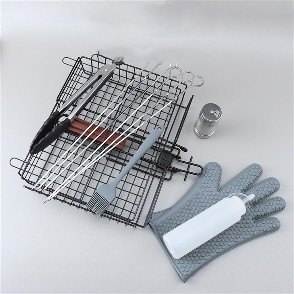 Stainless Steel Barbecue Tool Set Outdoor Barbecue Clip Brush Fork Shovel BBQ Combination