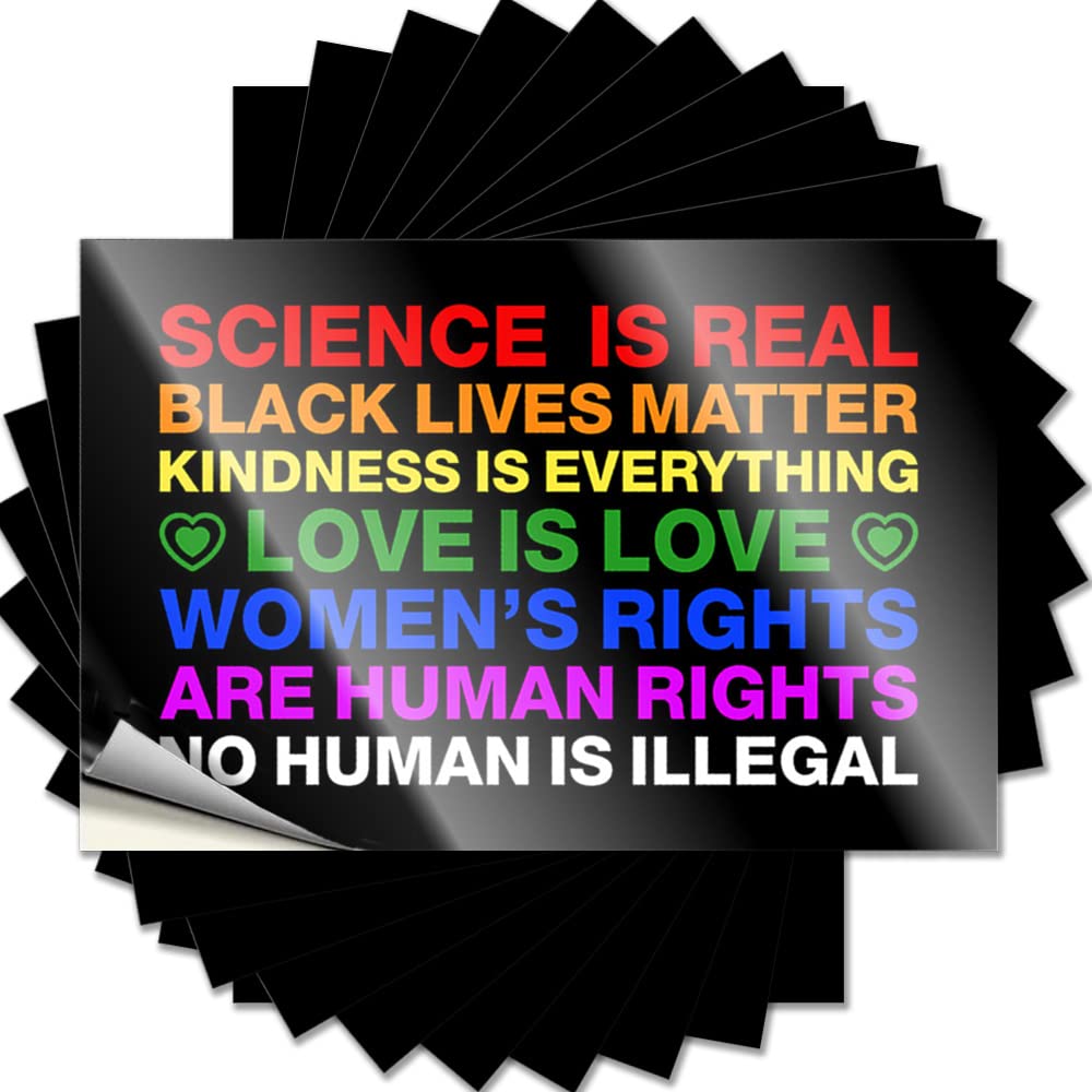 Decals Coffee | Fire Case Science is Real Black Lives Matter BLM Love Rainbow for Hunting(12X18CM)