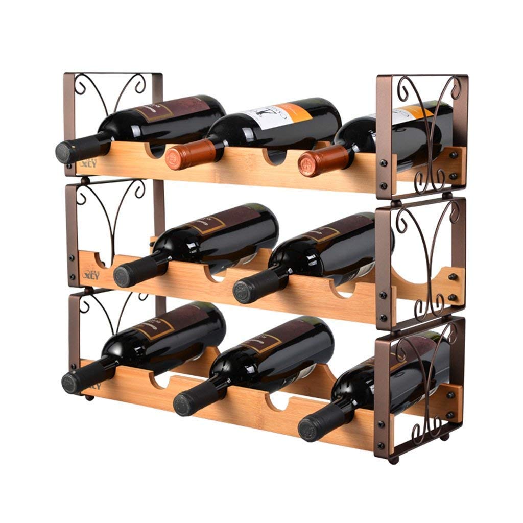 Casier à vin pour table en bois stable pour éviter les chutes