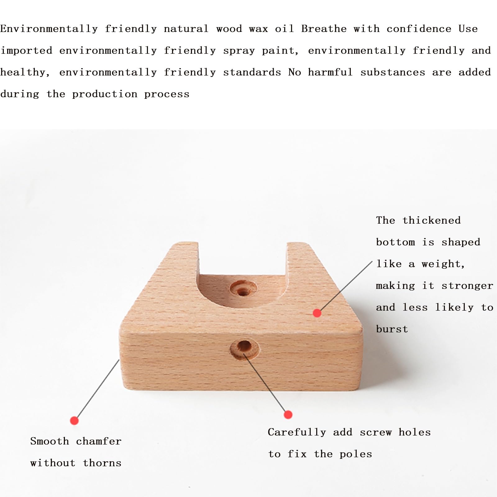 Tringle à rideaux en bois massif avec bride - 160 cm - Support latéral en bois durable - Fonctionnement silencieux - Idéal pour la décoration de la maison et les traitements de fenêtre.