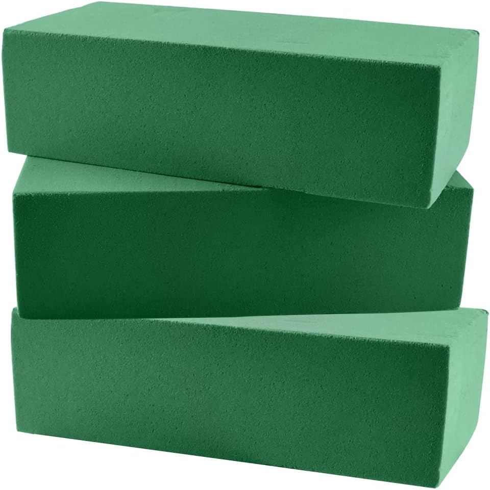 Amazon｜フローラルフォーム 3ブリック フラワー資材 生花用 スポンジ オアシス 吸水スポンジ ドライ 花の泥 花屋用品｜フローラル