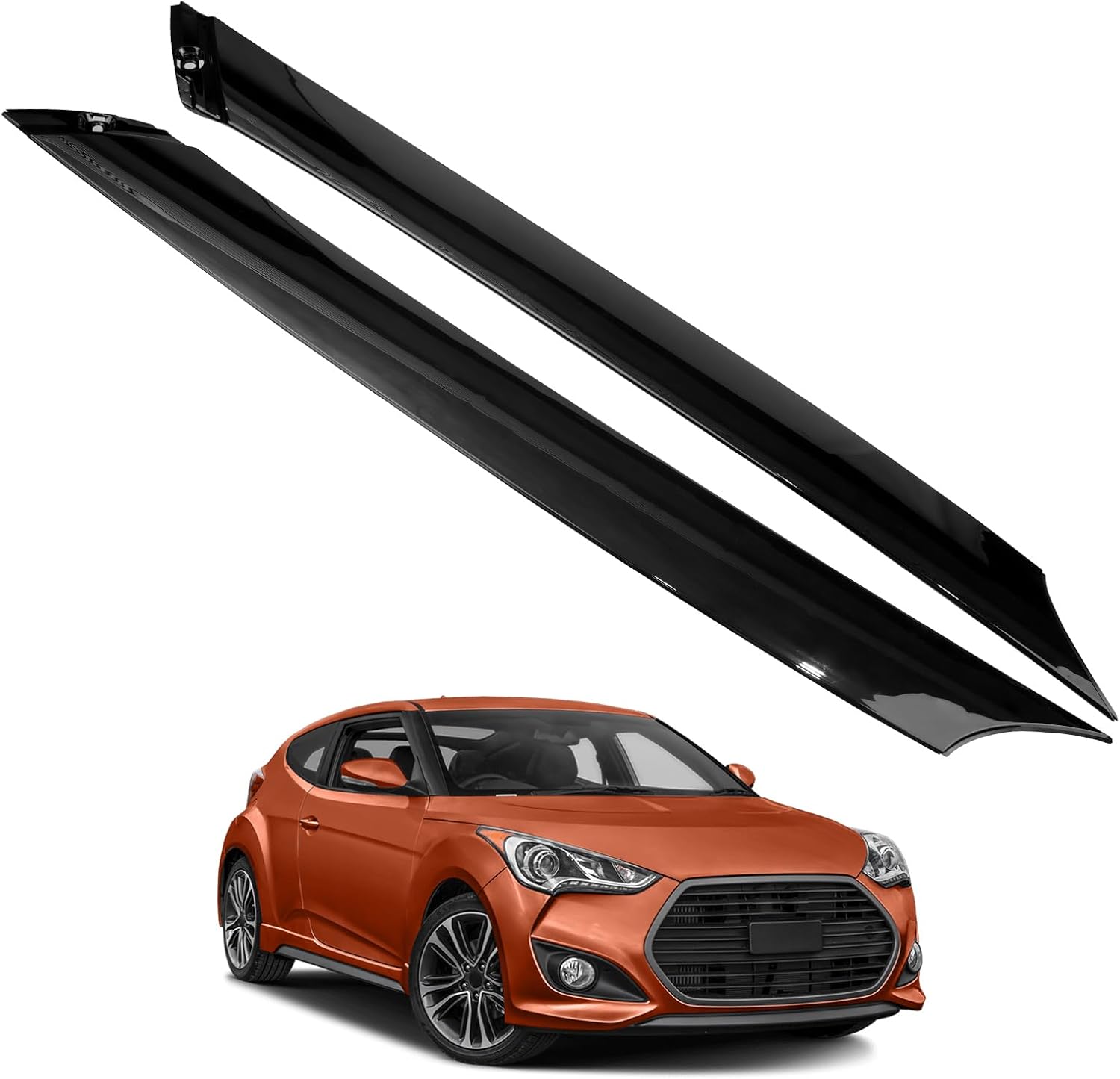 A Pillar Trim Molding Windshields A-Pillar Trim Panels Compatible with Hyundai Veloster 2012-2017 Replacement for OE 861702V000 861802V000 Decorative Panels Kit 2PCS A-Pillar Exterior Panel