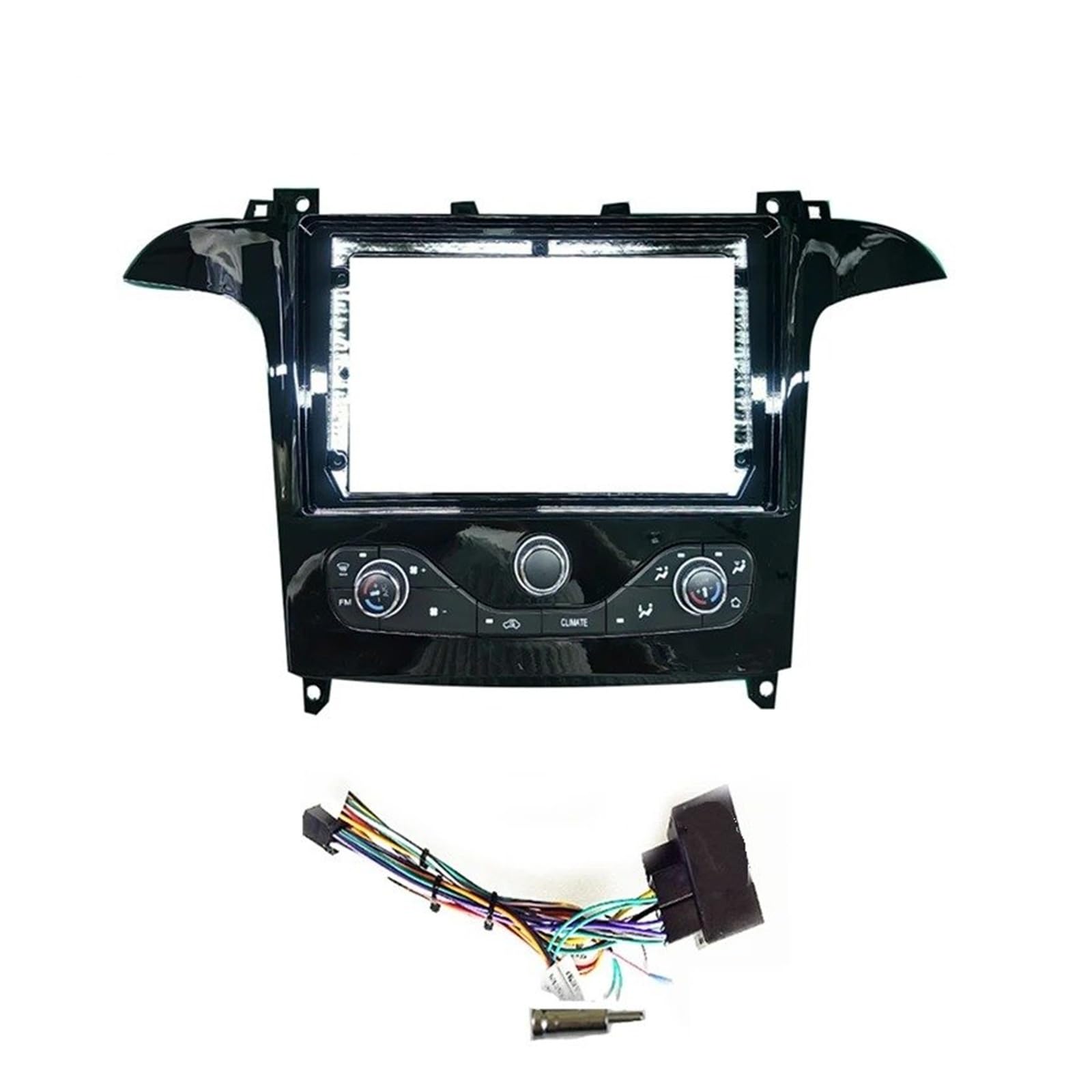 Ramka radia powięziowego 9 cali Android Car Audio Radio ramka na konsolę 2Din Stereo DVD zestaw do montażu na desce rozdzielczej panel kabel adapter do S-MAX
