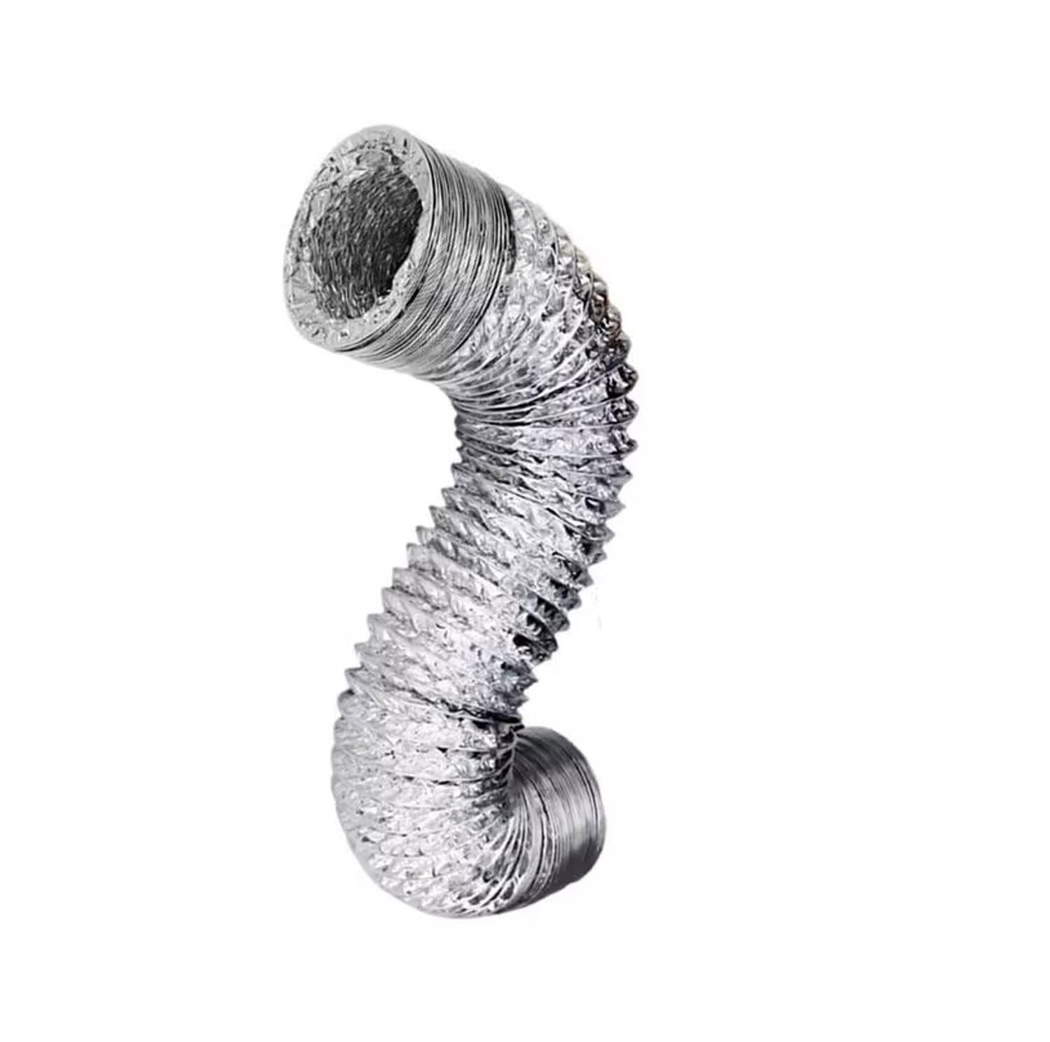 Condotto Flessibile in Alluminio per Aria, Condotto Flessibile in Alluminio, Tubo Flessibile for Condotto dell'Aria di Ventilazione in Alluminio con Morsetti, Dimensioni Multiple(4m,250mm)