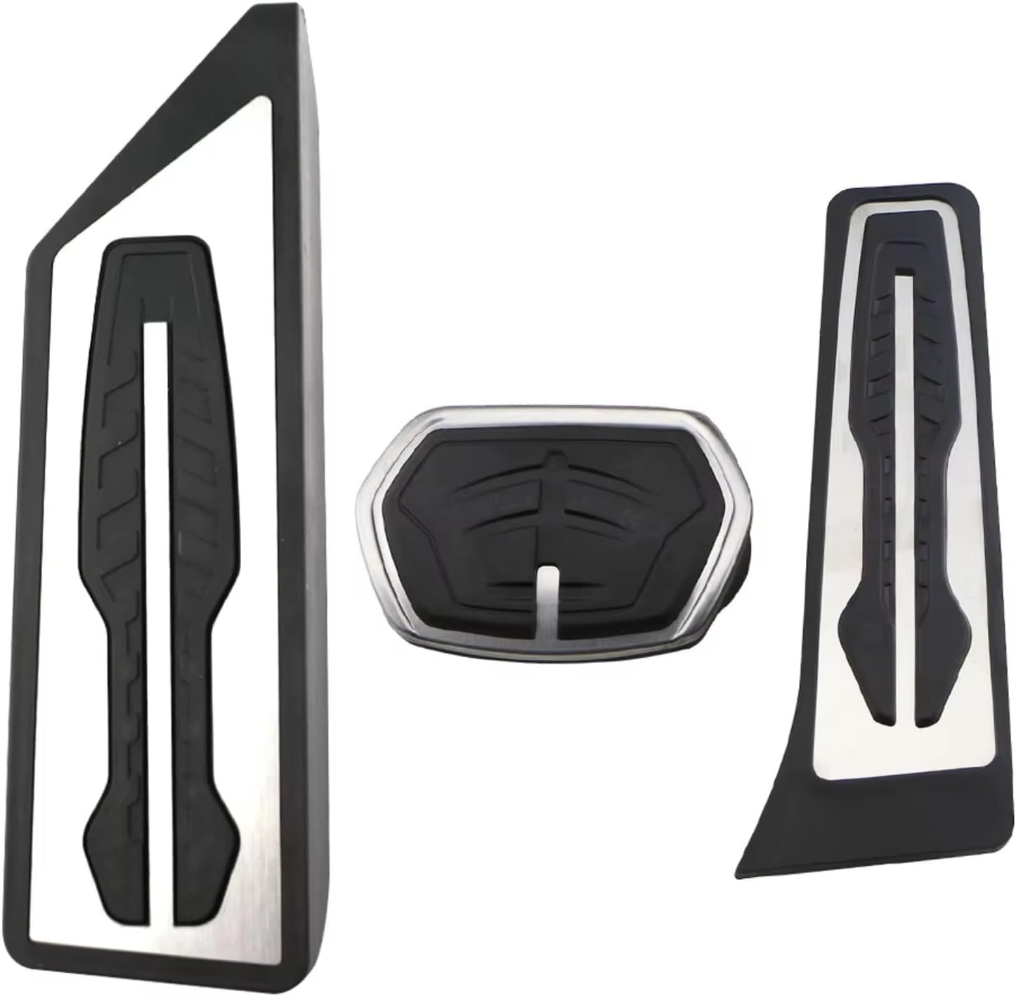 Car Pedal Pad Replacement for BMW X1 X2 F48 F39 F45 F46 F40 LHD Gas Accelerator Brake Rest Pedals Pads Car Pedals Covers(1 pc Rest)(3 pcs AT with Rest)