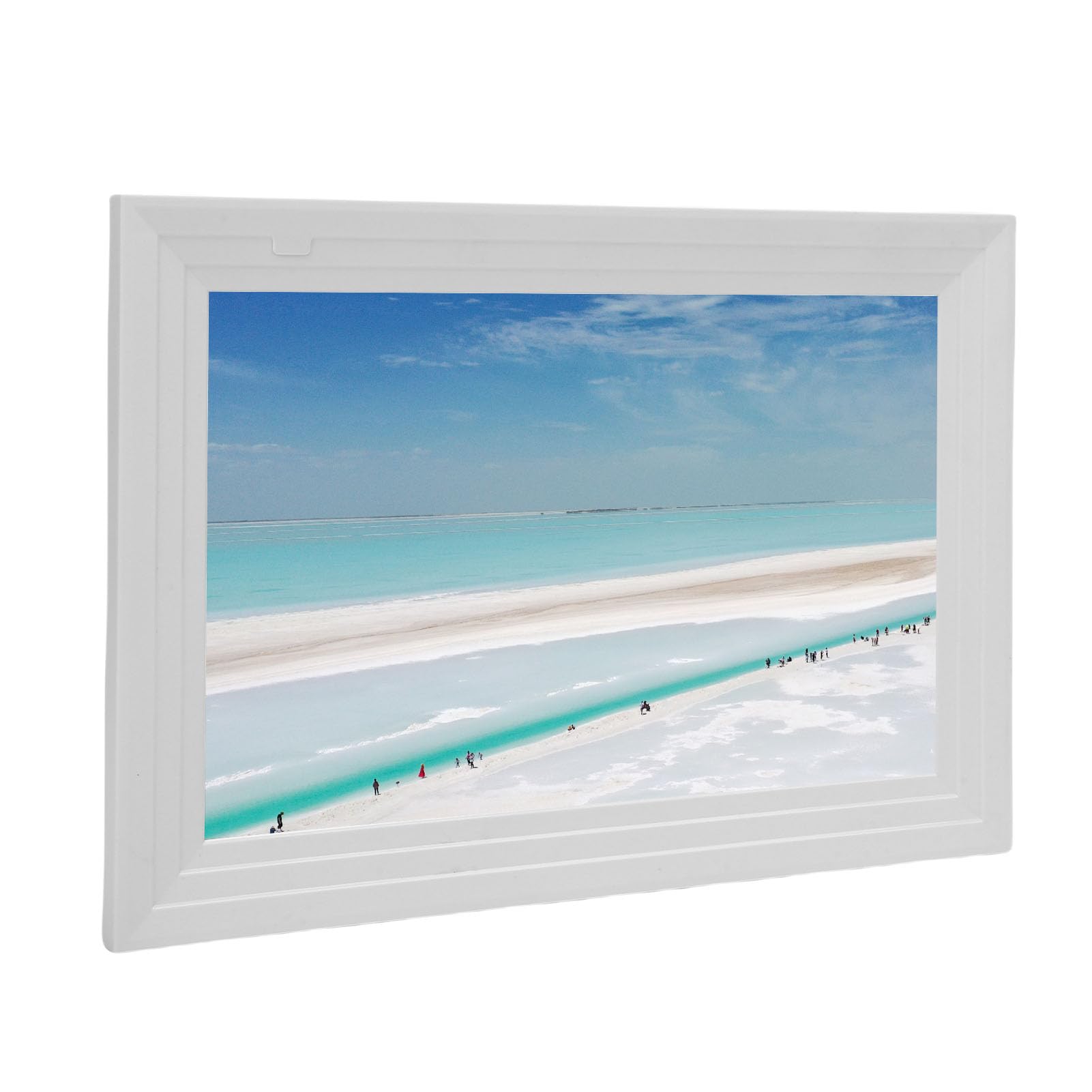 Cadre Photo Numérique 10,1 Pouces HD écran Tactile Rotation Automatique pour Cadeau de Bureau à Domicile Familial