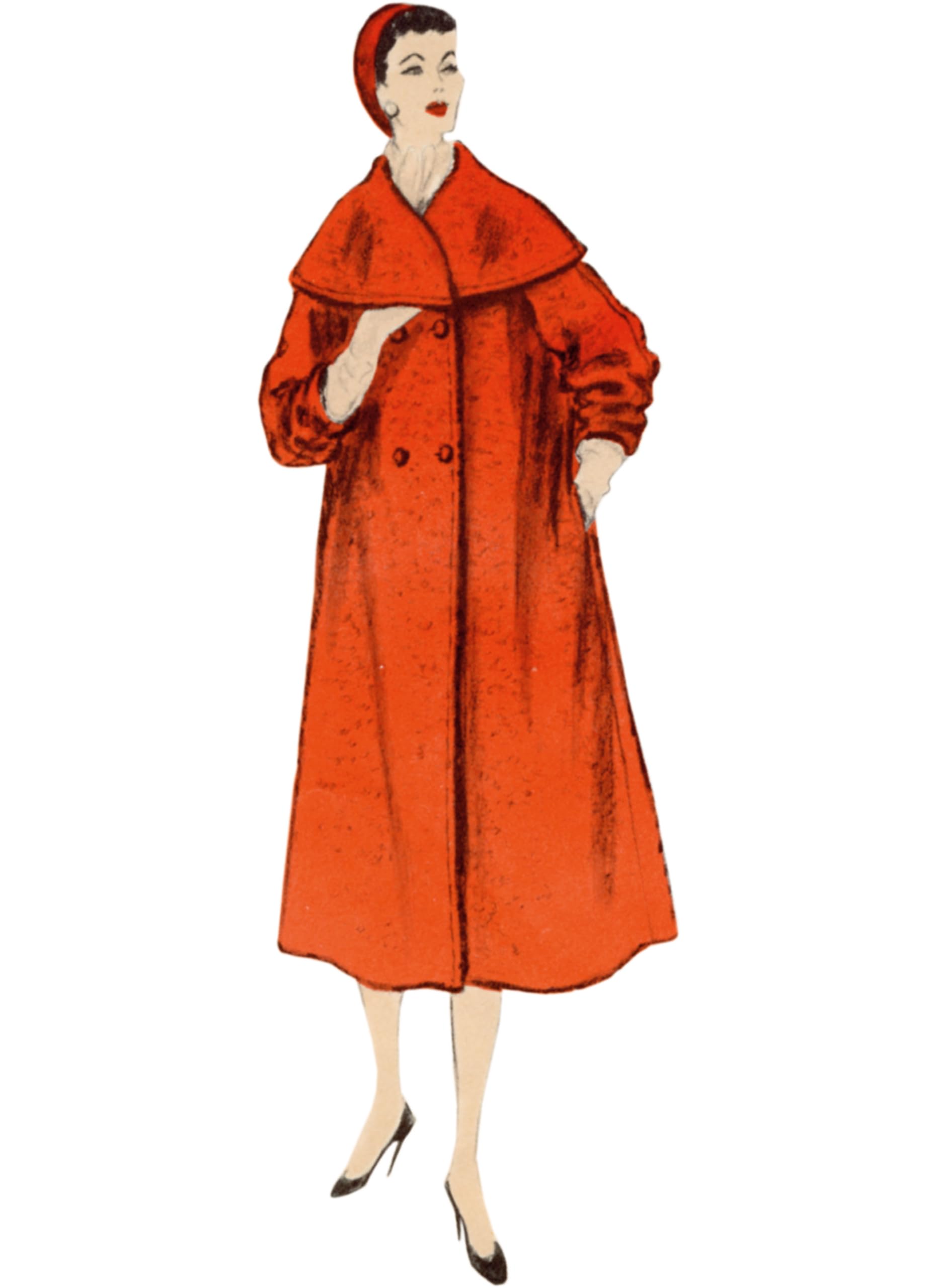 VOGUE PATTERNS V1977H5 Misses' Coats H5 (6-8-10-12-14), Multicoloured - Image 4