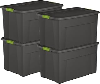 4-Pack Storage Bins with Lids, Extra Large Tote Bin Containers, 35 Gallon, Gray