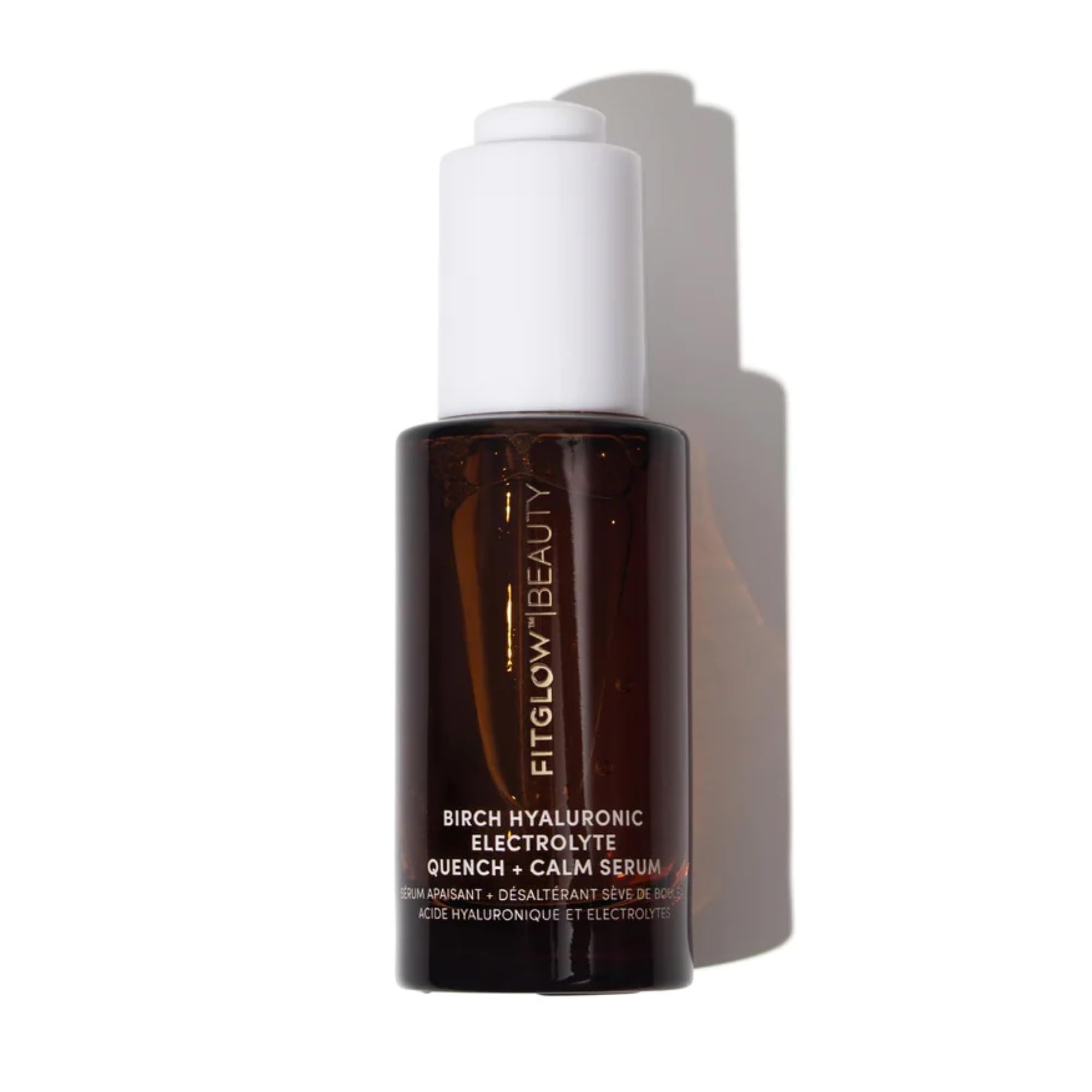 Fitglow Beauty Birch Hyaluronic Electrolyte Quench + Calm Serum | Vegan Hydrating Face Serum for Dry, Sensitive & Red Skin | Plumps, Soothes &