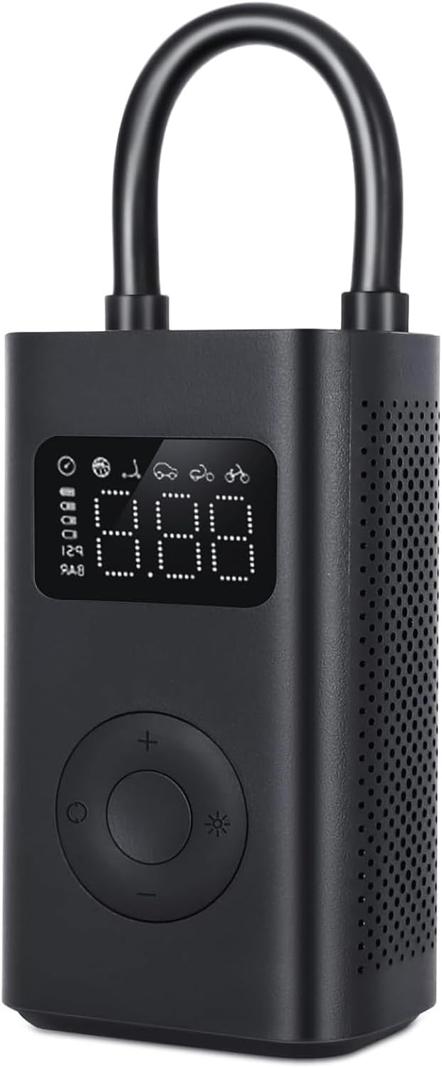 Compressore Aria Portatile Xiaomi 2, 150 PSI, Ricarica Rapida, 6 Modalità, Display E LED, Per Auto, Bici E Palloni