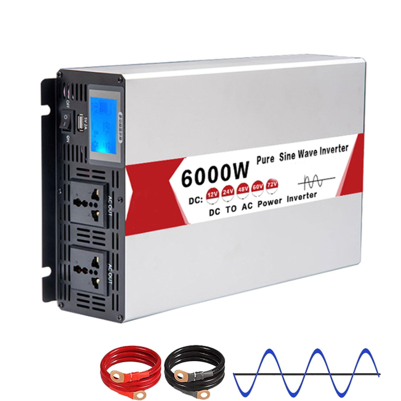 Onduleur sinusoïdal pur 6000W basse fréquence et haute résilience DC AC