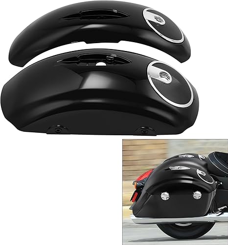 Miniatura 8 de TCMT Tapa de audio de concierto con cierre electrónico de alforja negra mate con forros para Indian Chieftain 2014-2017 Roadmaster 2015-2019