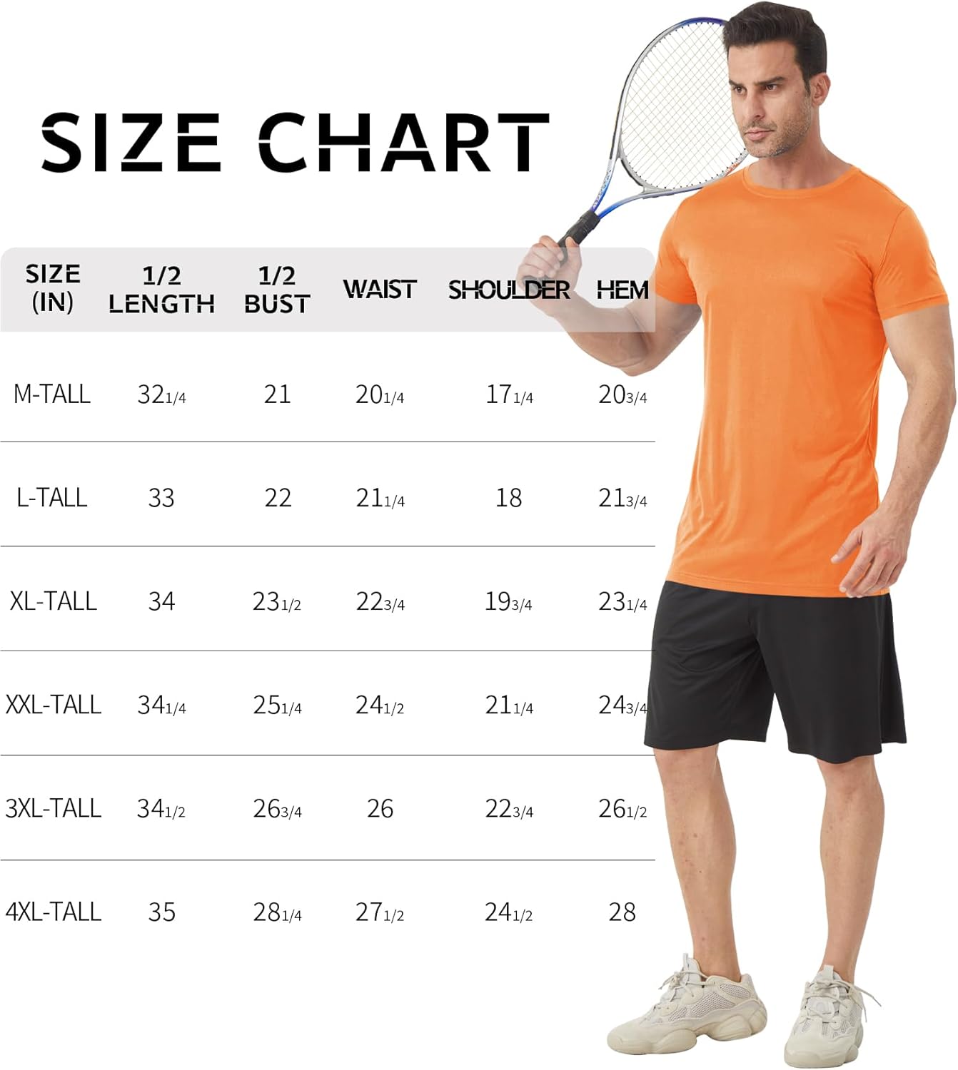 Idtswch Men's Tall T-Shirt Rash Guard UPF 50+ T-Shirt Quick Dry Swim Water Top Tee Short Sleeve Athletic Shirts - Image 6